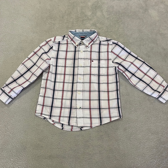Tommy Hilfiger Boys Plaid Button Down Size 3T - Picture 1 of 8